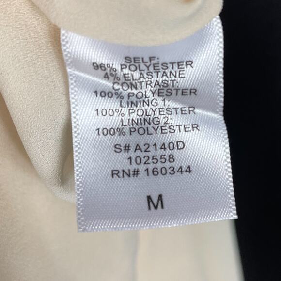 Superdown Solare Mini Dress Champagne Cream Strapless‎ Lace-Up Satin Flare Sz M - Picture 10 of 13